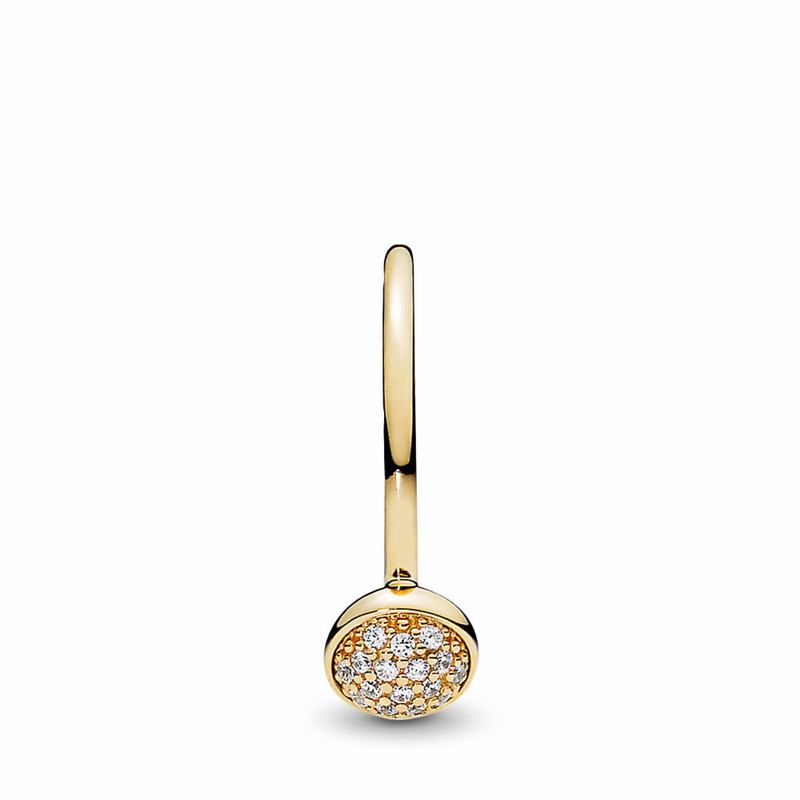 Pandora Dazzling Droplet Promise Ring - Yellow Gold 14 K/Cubic Zirconia - Canada | AT8029BW